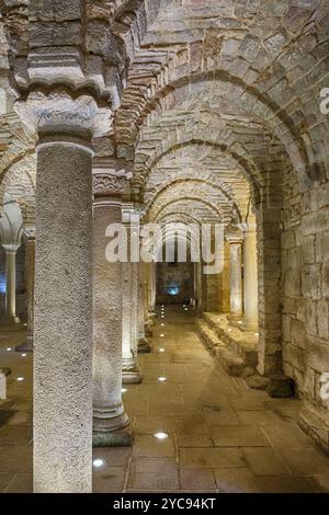 Arco in una vecchia cripta sotterranea Foto Stock