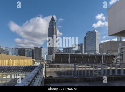 Centro fieristico Francoforte, panoramica dell'area esterna Foto Stock