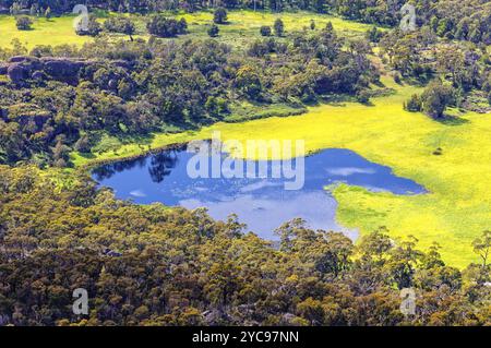 Vista dal Boroka Lookout, Halls Gap, Victora, Australia, Oceania Foto Stock