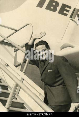 Pugile professionista francese Alphonse Halimi, 1964 Foto Stock