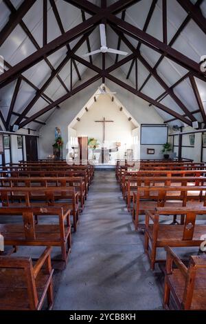 Chiesa, Notre Dame Auxiliatrice de Cap Malheureux, interno, Oceano Indiano, isola, Mauritius, Africa, Kirche, Innenraum, indischer Ozean, Insel, Afrik Foto Stock