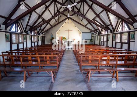 Chiesa, Notre Dame Auxiliatrice de Cap Malheureux, interno, Oceano Indiano, isola, Mauritius, Africa, Kirche, Innenraum, indischer Ozean, Insel, Afrik Foto Stock