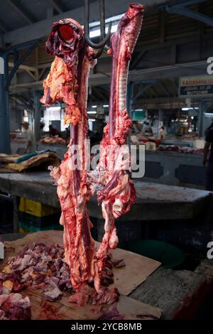 Market, Meat Hall, Port Louis, Oceano Indiano, Isola, Mauritius, Africa, Markt, Halle für Fleisch, indischer Ozean, Insel, Afrika Foto Stock