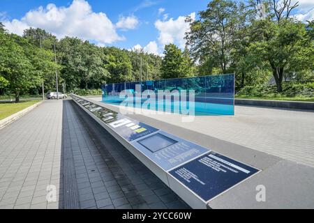 Mahnmal T4, Gedenk- und Informationsort für die Opfer der nationalsozialistischen Euthanasie-Morde, Tiergartenstraße 4, Tiergarten, Mitte, Berlino, Deu Foto Stock