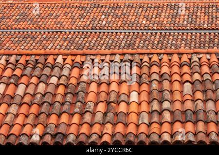 Tetti di terracotta a Venezia, Italia Foto Stock