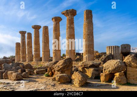 Valle dei Templi, Agrigento, Sicilia, Italia Foto Stock