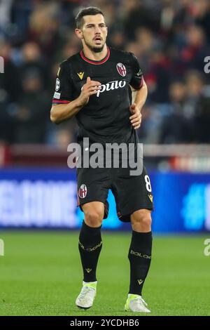 Birmingham, Regno Unito. 22 ottobre 2024. Remo Freuler di Bologna durante la UEFA Champions League, fase di Lega Aston Villa vs Bologna a Villa Park, Birmingham, Regno Unito, 22 ottobre 2024 (foto di Gareth Evans/News Images) a Birmingham, Regno Unito, il 22/10/2024. (Foto di Gareth Evans/News Images/Sipa USA) credito: SIPA USA/Alamy Live News Foto Stock