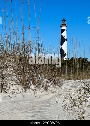 Faro di Cape Lookout, Outer Banks, North Carolina, Stati Uniti Foto Stock