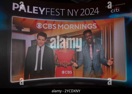 New York, New York, Stati Uniti. 22 ottobre 2024. (NUOVO) "CBS Mornings" - PaleyFest NY 2024. 22 ottobre 2024, New York, New York, USA: Atmosfera al "CBS Mornings" durante il PaleyFest 2024 al Paley Museum il 22 ottobre 2024 a New York City. (Credito: M10s/TheNews2) (foto: M10s/Thenews2/Zumapress) (immagine di credito: © Ron Adar/TheNEWS2 via ZUMA Press Wire) SOLO PER USO EDITORIALE! Non per USO commerciale! Foto Stock