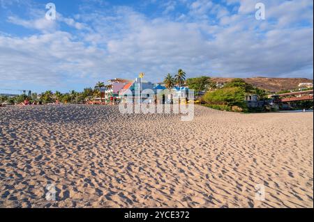 La spiaggia Plage de Roches Noires di Saint-Gilles-les-Bains, Île de la Réunion, Francia Foto Stock