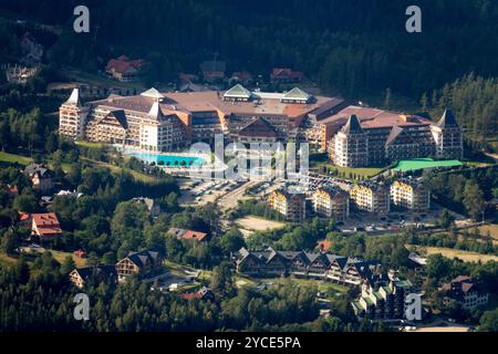 Luxury Mountain Hotel Resort Karpacz, Polonia Vista aerea Foto Stock