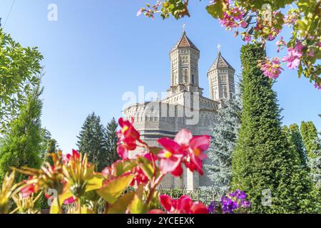 Monastero di Trei Ierarhi (monastero Dei Tre Gerarchi) a Iasi, Romania. Monumento storico risalente al XVII secolo a Iasi. Bella chiesa Foto Stock