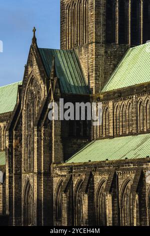 Vista esterna della Cattedrale di Glasgow. Scozia, Regno Unito. La cattedrale di Glasgow è la cattedrale più antica della Scozia continentale Foto Stock