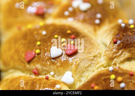 Cozonac tradizionale anche conosciuto come Kozunak, Pasqua, Tsooureki, Choreg. È un tipo di Stollen o pane dolce lievitato preparato per Pasqua e per ogni Foto Stock