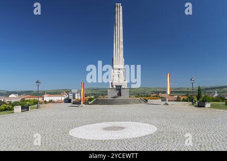 Horea, Closca e Obelisco di Crisan nella Cittadella Alba-Carolina ad Alba Iulia, Romania, Europa Foto Stock