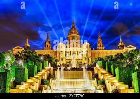 Il Palazzo Nazionale a Barcellona.Spagna. Foto Stock