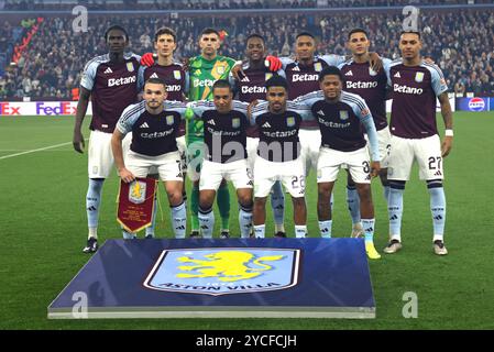 Birmingham, Regno Unito. 22 ottobre 2024. Il gruppo di squadra Villa si è svolto il 22 ottobre 2024 all'Aston Villa contro Bologna UEFA Champions League, a Villa Park, Birmingham, Regno Unito. Crediti: Paul Marriott/Alamy Live News Foto Stock