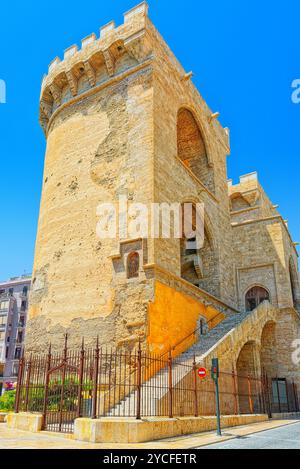 Torri di Quart (Torres de Quart) è una delle dodici porte che faceva parte delle antiche mura della città,della città di Valencia. Foto Stock