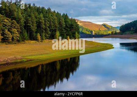 Howden Reservoir nella Upper Derwent Valley nel Peak District, Regno Unito Foto Stock