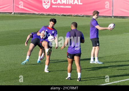 Girona, Spagna, 23 ottobre 2024 - campo di allenamento per rugby maschile Elite Inghilterra Camiral Wellness Club, Girona crediti: Howard Sayer/Alamy Live News Foto Stock