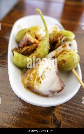 Dettaglio di un piccolo pranzo per strada, cibo sano Foto Stock