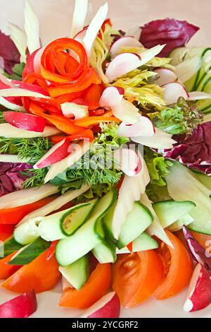 Verdure tagliate a fette Foto Stock