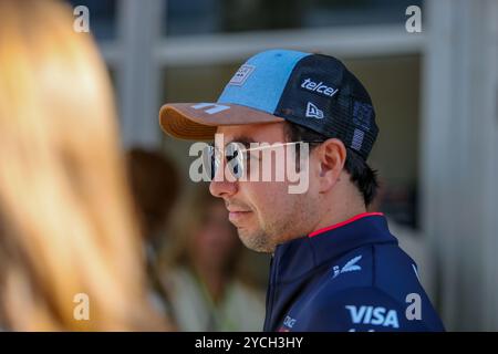 Austin, Stati Uniti. 20 ottobre 2024. Sergio Perez del Messico alla guida della (11) Oracle Red Bull Racing RB20 Honda RBPT, durante la Formula 1 Pirelli United States Grand Prix 2024. Crediti: Alessio Morgese/Alessio Morgese/Emage/Alamy live news Foto Stock