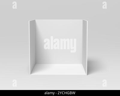 Stand espositivo. Quadrato. In piedi. illustrazione 3d. Foto Stock