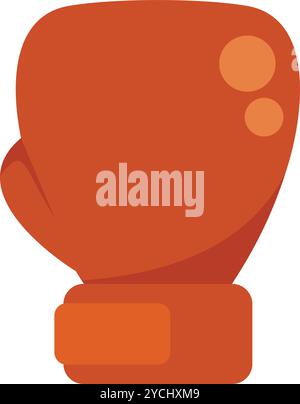 Guanto da boxe rosso che protegge un lottatore durante una partita di boxe Illustrazione Vettoriale