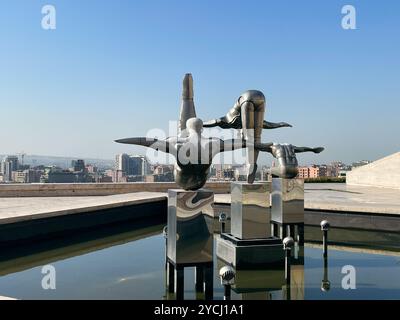 Sculture, il complesso Cascade, il Centro Cafesjian per le Arti, Repubblica d'Armenia. Foto Stock