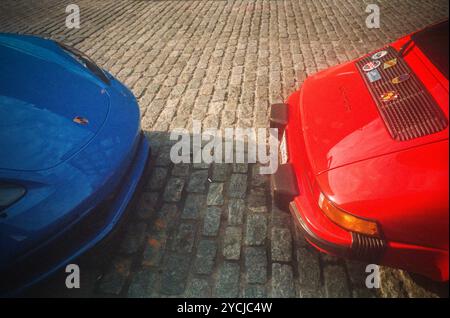 Auto di lusso Porsche nel Meatpacking District di New York domenica 13 ottobre 2024. (© Richard B. Levine) Foto Stock