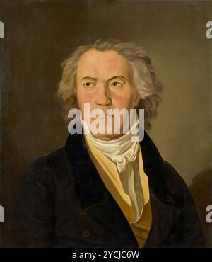 Ludwig Van Beethoven ritratto di Ferdinand Waldmuller, 1823 Foto Stock