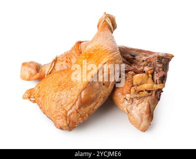 Cuocere le cosce di pollo Foto Stock