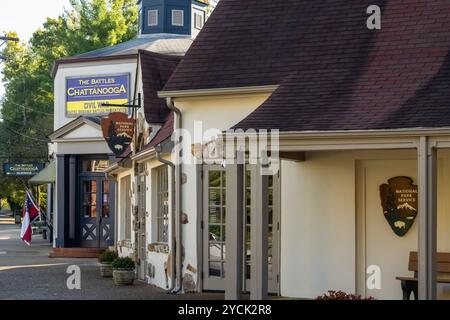 Centro visitatori Lookout Mountain Battlefield presso Point Park sulla Lookout Mountain nel Tennessee all'interno del Chickamauga & Chattanooga National Military Park. Foto Stock