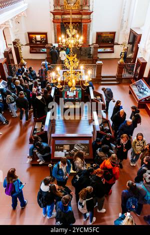 La sinagoga di chiusa è oggi la più grande sinagoga dell'ex ghetto ebraico di Praga e l'unico esempio di una sinagoga barocca primitiva nella zona Foto Stock