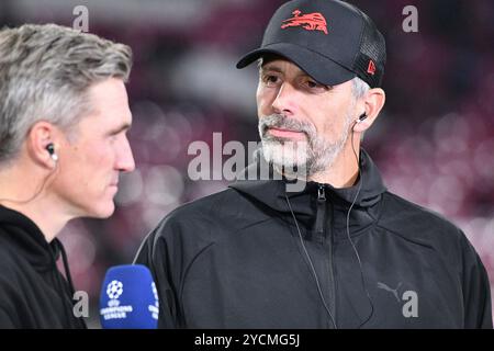 Lipsia, Germania. 23 ottobre 2024. Marco Rose (RB Leipzig, Chef-Trainer) GER, RB Leipzig vs. Liverpool FC, football, UEFA Champions League, Saison 2024/2025, 3. SPIELTAG, 23.10.2024 (LE NORMATIVE DFL VIETANO QUALSIASI USO DI FOTOGRAFIE COME SEQUENZE DI IMMAGINI E/O QUASI-VIDEO). Foto: Eibner-Pressefoto/Ryan Sleiman credito: dpa/Alamy Live News Foto Stock