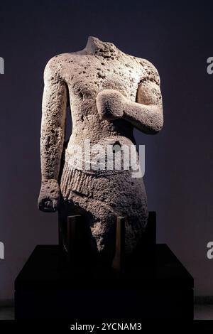 Statua dello Stagnone, vi secolo a.C., Museo Archeologico regionale Antonio Salinas, Palermo, Sicilia, Italia Foto Stock