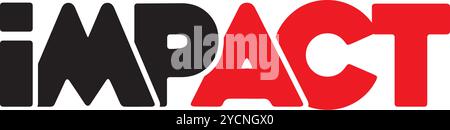 Tipografia di impatto titolo in grassetto logo aziendale design per fascia tecnologica e società correlata, vettore astratto modificabile Illustrazione Vettoriale