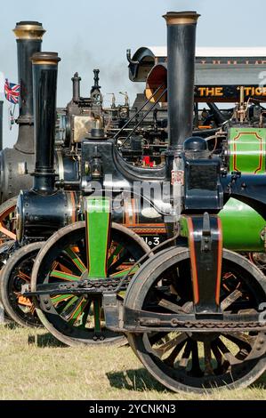 Motori a vapore in mostra all'Ackworth Classic Vehicle Rally, West Yorkshire UK nel 2005 Foto Stock