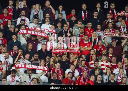 Barcellona, spagnolo. 23 ottobre 2024. Bayern Fans, ESP, FC Barcelona - FC Bayern Muenchen, Fussball, Champions-League, 3. Spieltag, Saison 2024/2025, 23.10.2024 foto: Eibner-Pressefoto/Joerg Niebergall credito: dpa/Alamy Live News Foto Stock