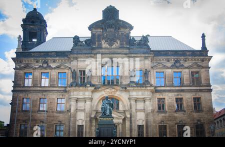 Un monumento di Re Friedrich August Foto Stock