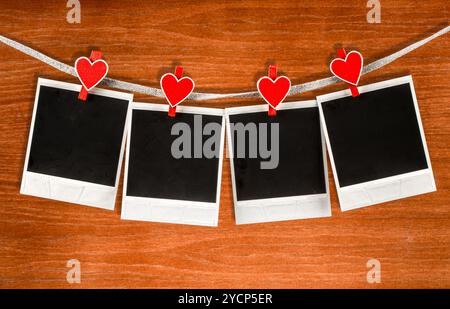 Vecchie cornici fotografiche Foto Stock