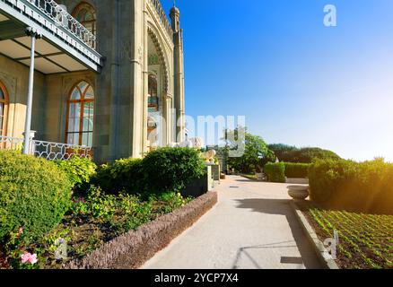 Bellissimo Parco in Vorontsov's Palace in primavera Foto Stock