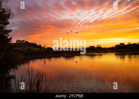 Vista della casa Dower dal laghetto della duchessa nella città di bristol Foto Stock