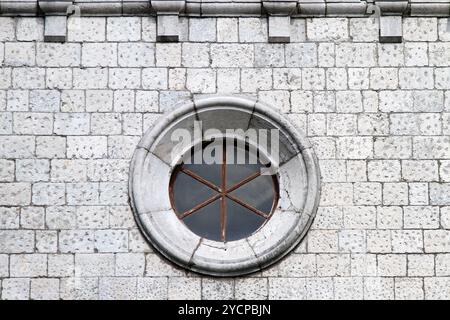 Finestra rotonda Foto Stock