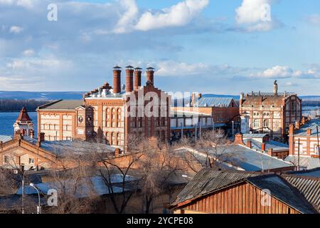 Vista su Zhiguli birreria a Samara, Russia. È stata fondata nel 1881 Foto Stock