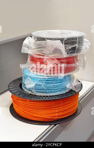 Filamento stampante 3d. Foto Stock
