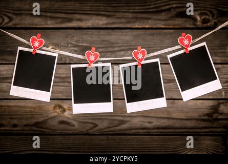 Vecchie cornici fotografiche Foto Stock