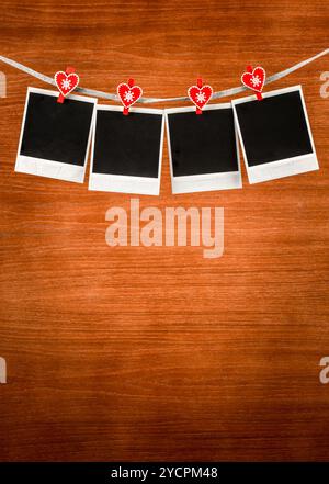 Vecchie cornici fotografiche Foto Stock