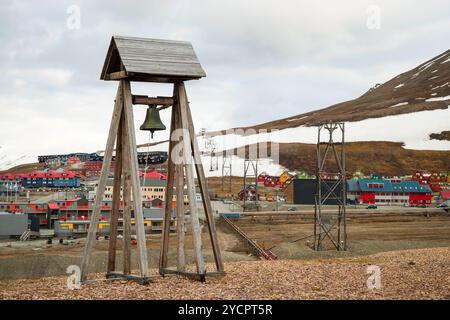 Campanile a Longyearbyen, Svalbard Foto Stock